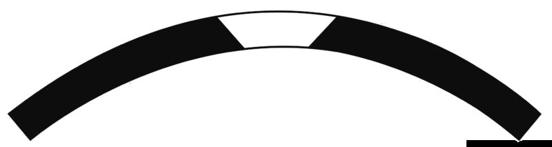 Douglas marine C-shaped pre-drilled and faireds strake 35 mm (pack of 3) - foto originale Osculati Srl