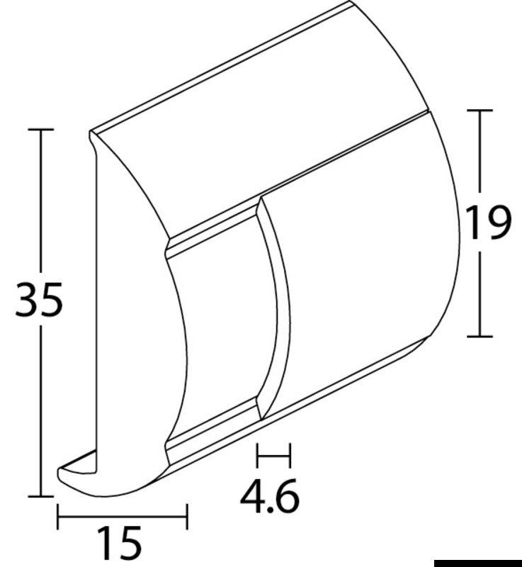 Douglas marine Black PVC base for fender profile 20 flared (pack of 24) - foto originale Osculati Srl