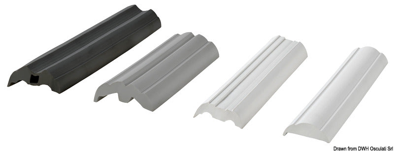 Douglas marine Grey PVC base for fender profile 20 deep-drawn (pack of 24) - foto originale Osculati Srl