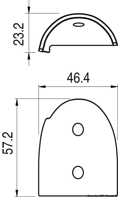 Douglas marine SS terminal for fender profile 20 deep-drawn - foto originale Osculati Srl