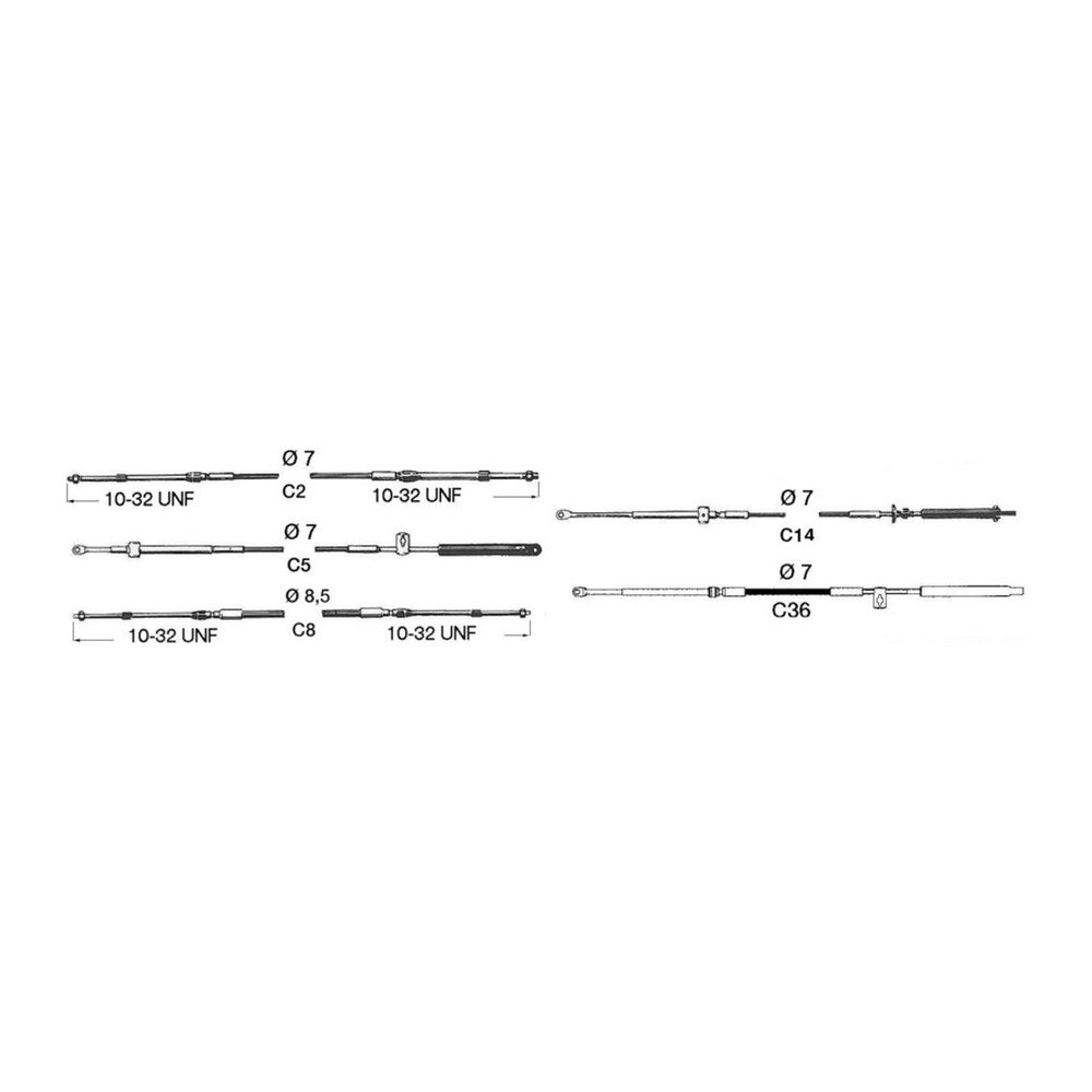 Ultraflex Engine control cable C5 19' - foto originale Osculati Srl