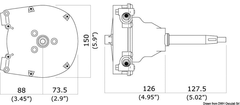 Ultraflex Non-reversible steering system T93TZ - foto originale Osculati Srl