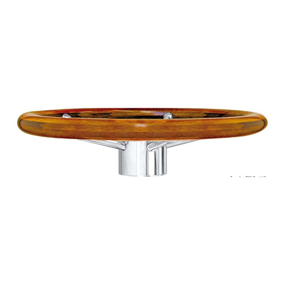Steering wheel w/ teak outer ring 400 mm - foto originale Osculati Srl