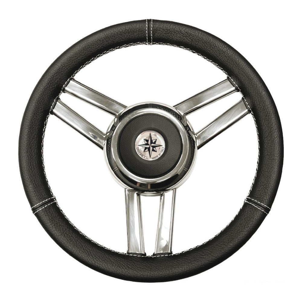 Magnifico steering wheel 3-spoke Ø 350 mm black - foto originale Osculati Srl