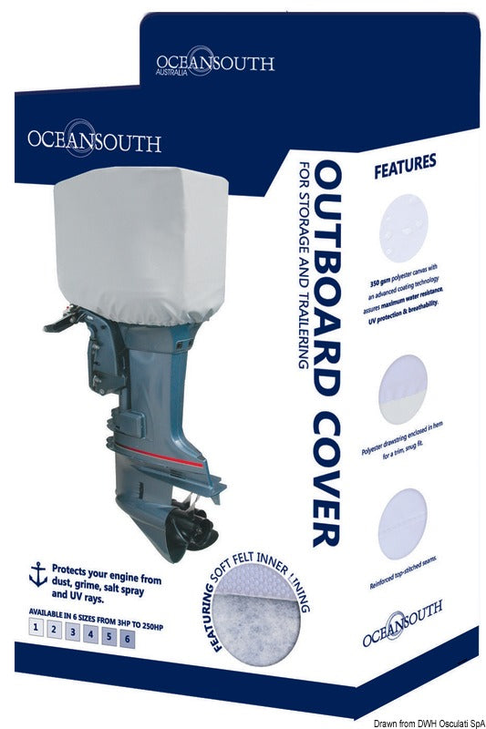 Oceansouth grey cover100-150HP 2/4-stroke outboard - foto originale Osculati Srl