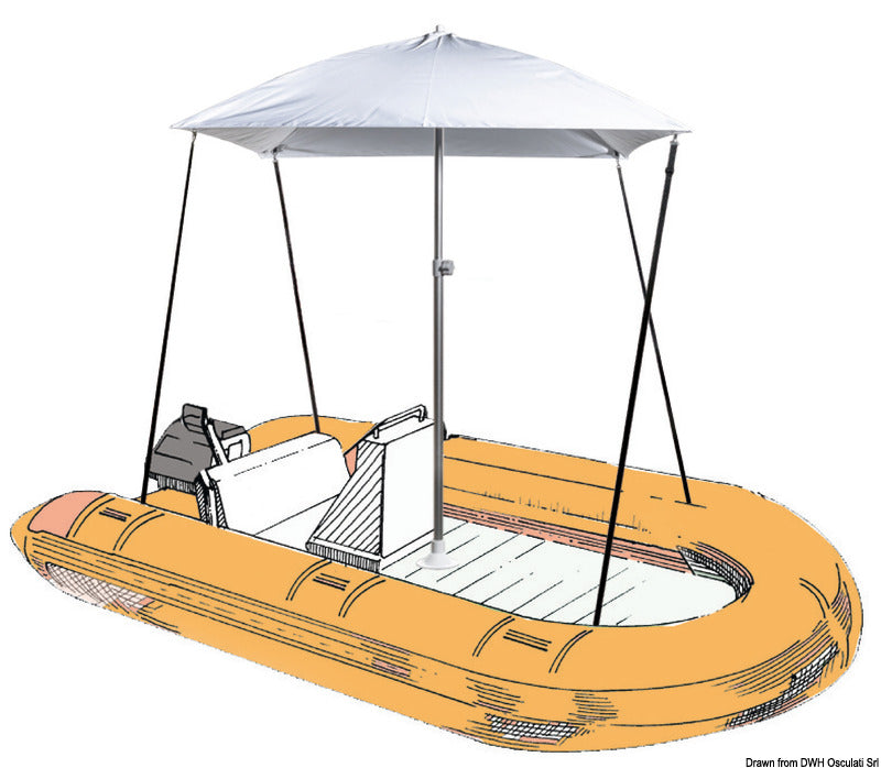PARASOL folding sun umbrella f.boat white - foto originale Osculati Srl