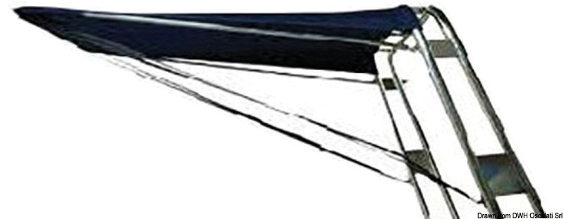 Telescopic awning white 130 x 190 cm - foto originale Osculati Srl