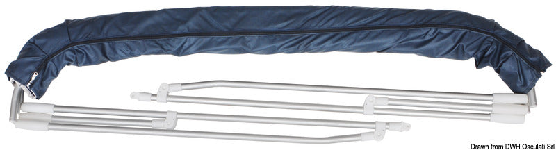 Bimini Depth 4-arc sunshade 205/215 cm blue navy - foto originale Osculati Srl