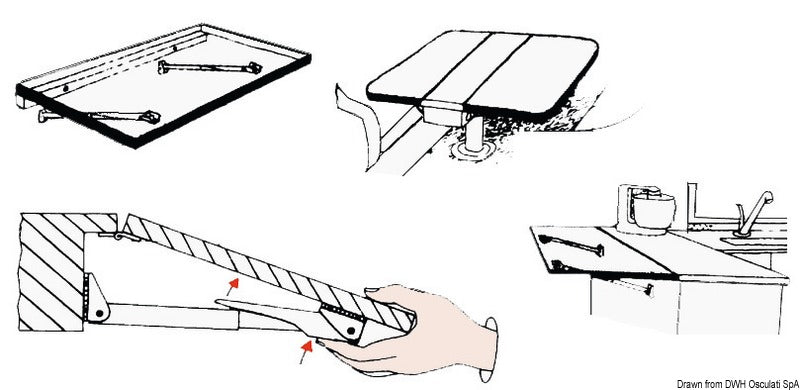 Arm for Rakego foldable arm 140 kg 28/40 mm - foto originale Osculati Srl
