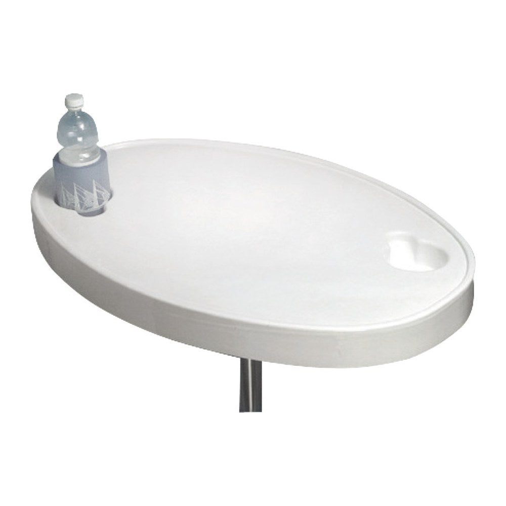 ABS oval table white 77x51 cm - foto originale Osculati Srl