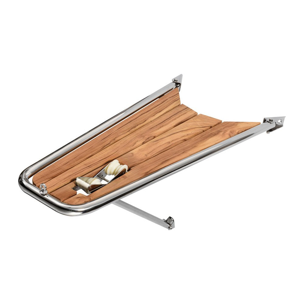 Dolphin striker AISI 316/teak tilting roller Ø32mm - foto originale Osculati Srl