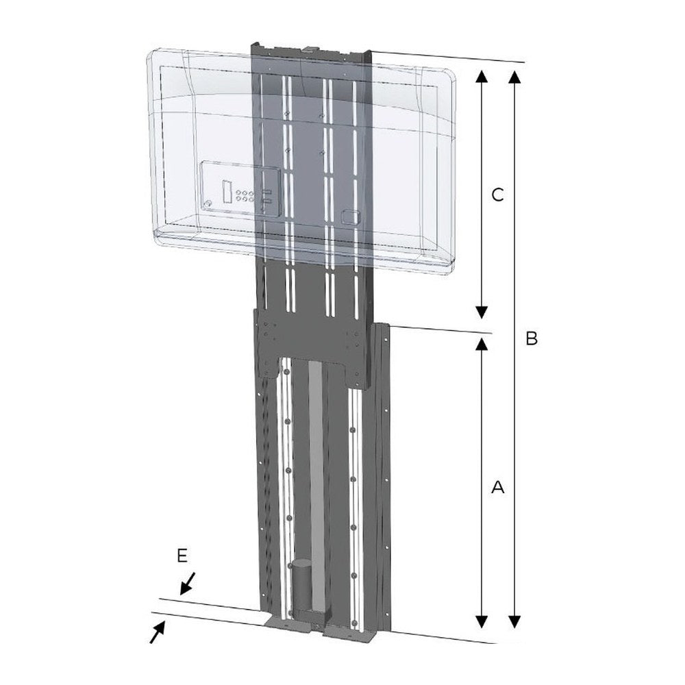 Noval UP-DOWN TV-LIFT 700 mm 12 V - foto originale Osculati Srl