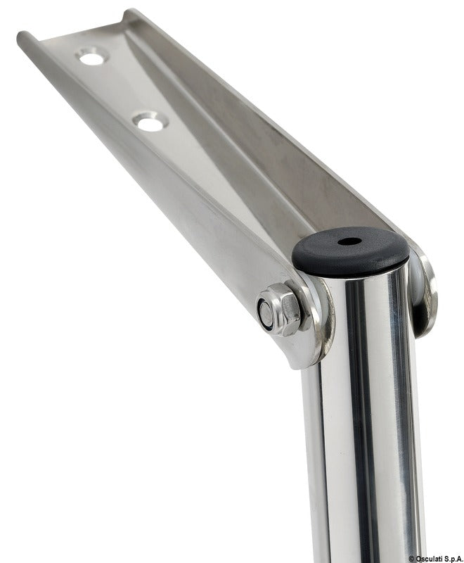 Telescopic large ladder AISI316 black 3 steps - foto originale Osculati Srl