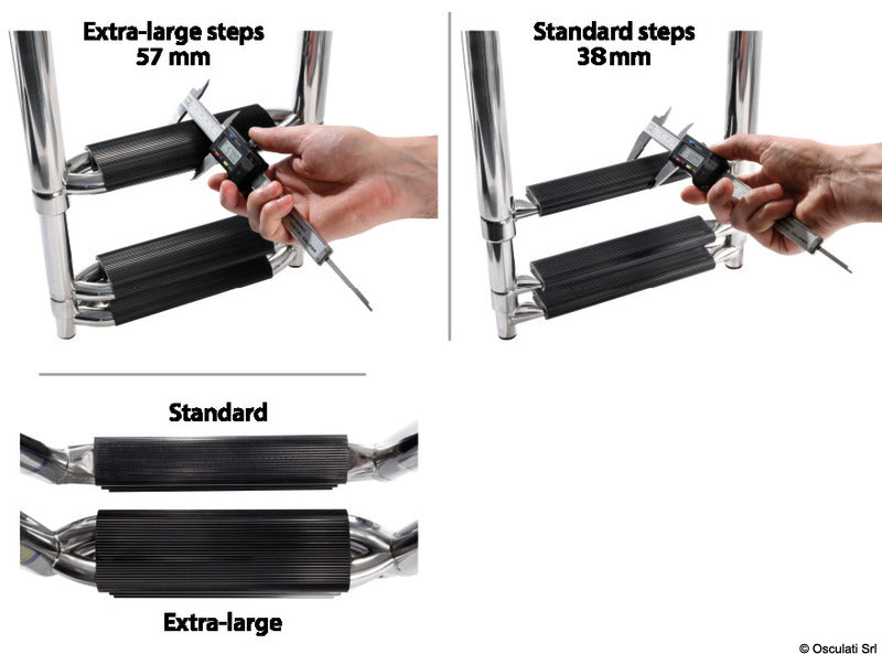 Step ladder under platform 4 steps XL - foto originale Osculati Srl