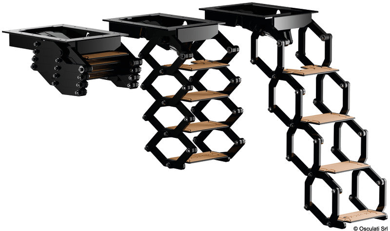 Douglas marine E-STEP 24V 4 steps large electric ladder - foto originale Osculati Srl