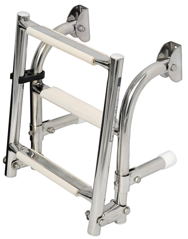Foldable ladder AISI316 extra narrow 3 steps - foto originale Osculati Srl