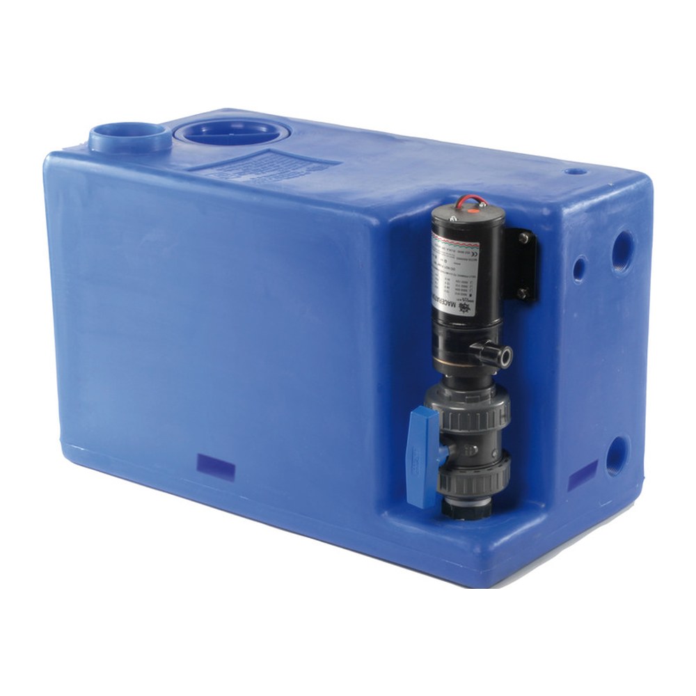 Waste water tank w/macerator 24 V 72 l - foto originale Osculati Srl