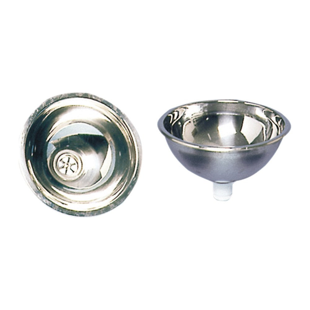 SS mirror polished hemispherical sink 350x150 mm - foto originale Osculati Srl