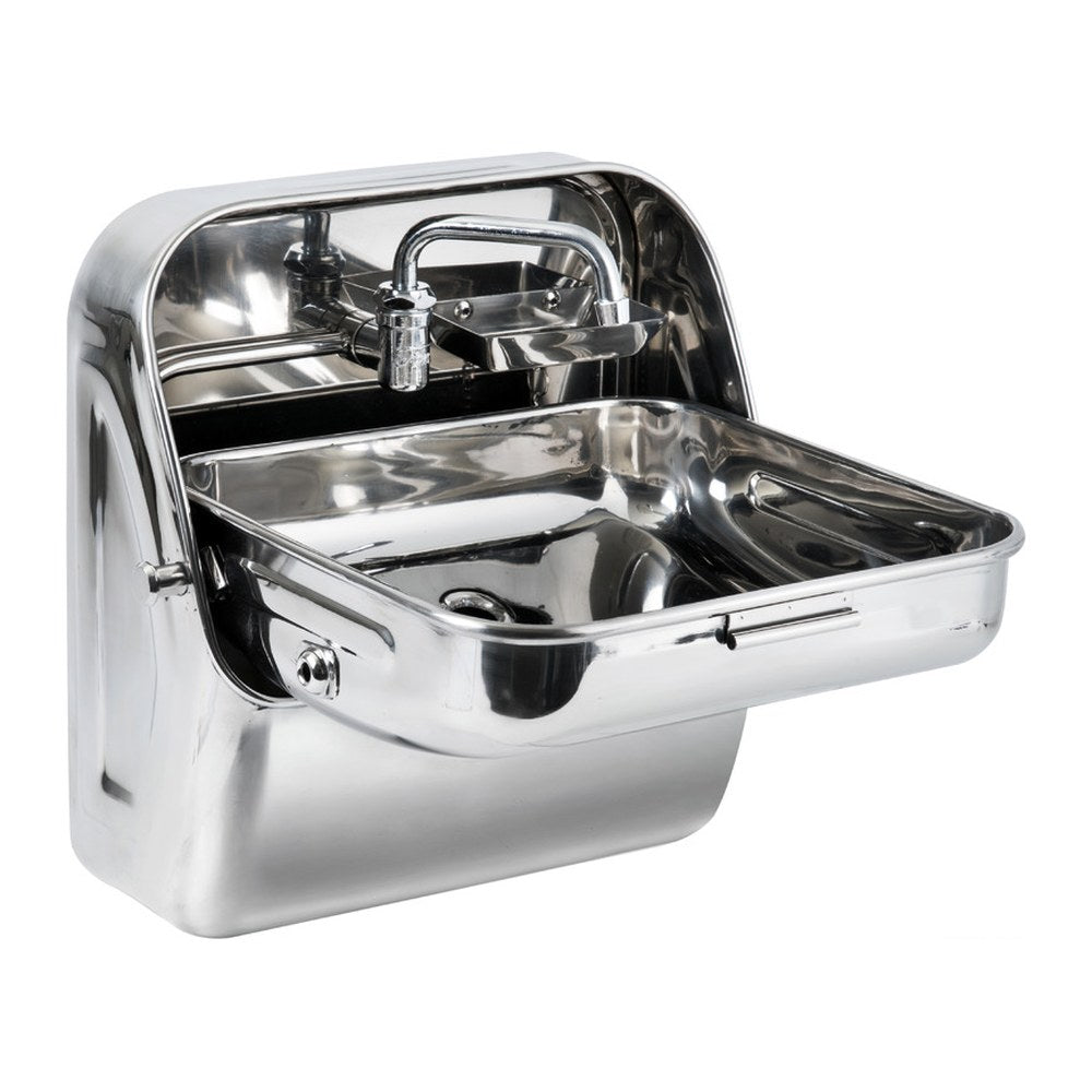SS mirror folding sink - foto originale Osculati Srl
