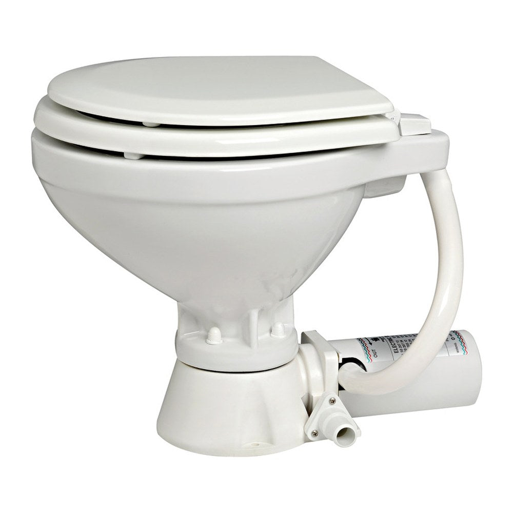 Electric toilet unit compact wooden seat 12 V - foto originale Osculati Srl