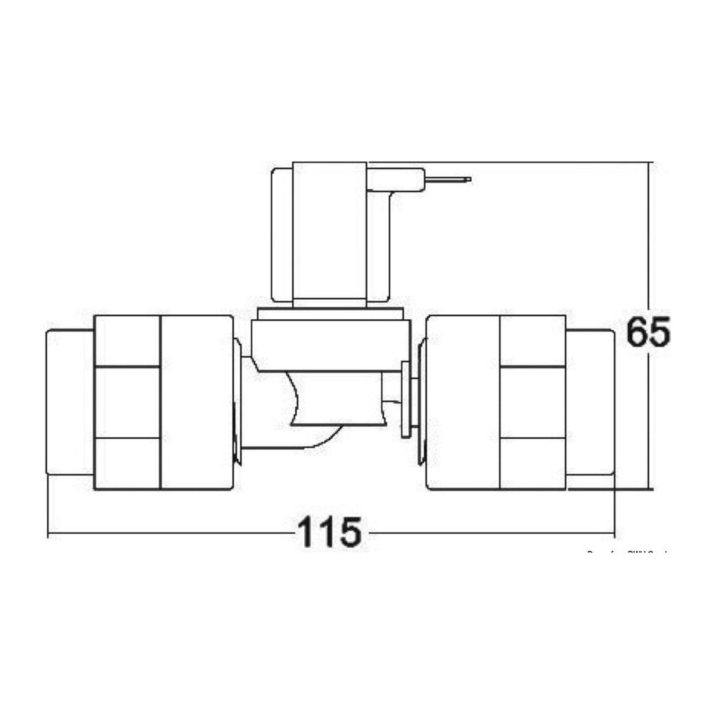 TECMA plastic solenoid valve 24 V - foto originale Osculati Srl