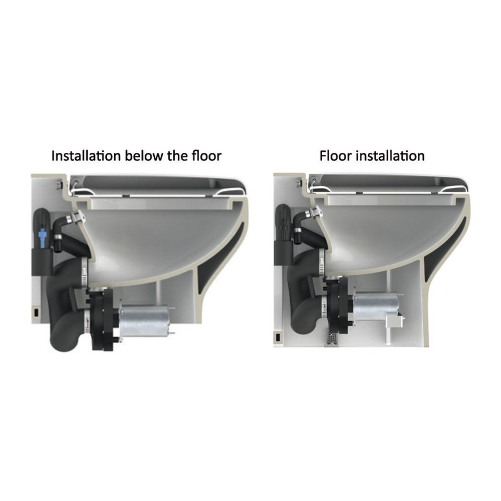 TECMA electric toilet Silence Plus 2G 24V + bidet Eko Touchpanel - foto originale Osculati Srl