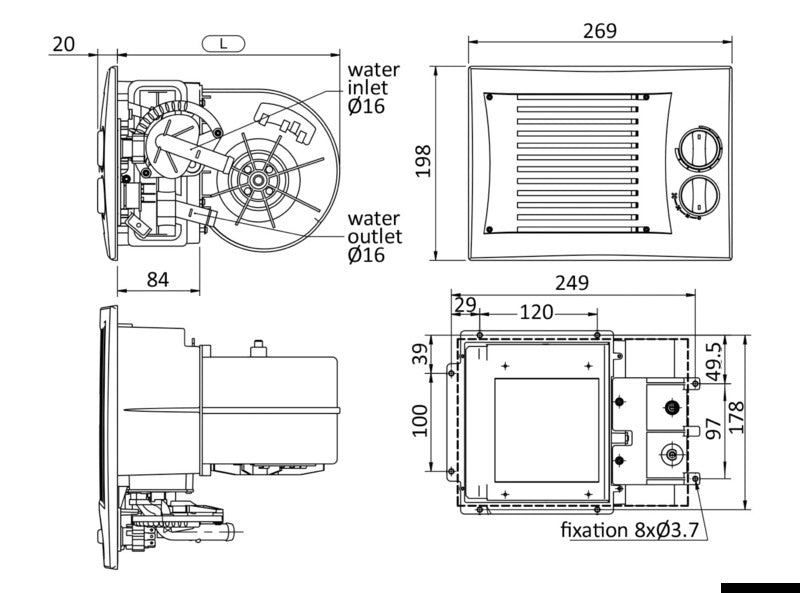Autoterm ARIZONA LN - Low Noise heat exchanger with 3-speed fan - foto originale Osculati Srl