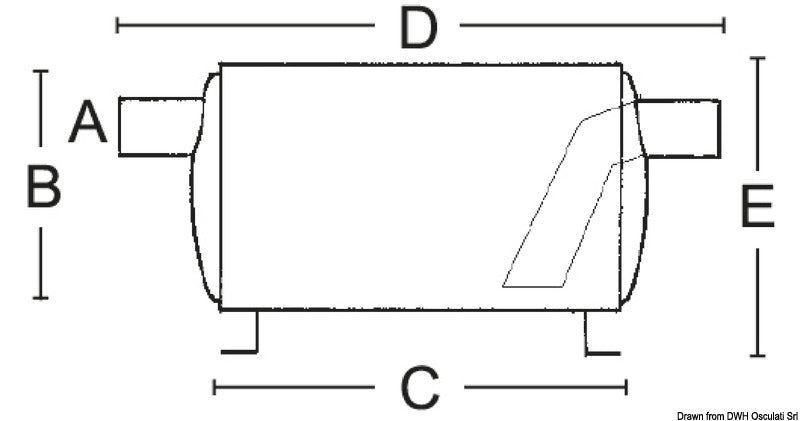 Exhaust silencer Ø 100 mm - foto originale Osculati Srl