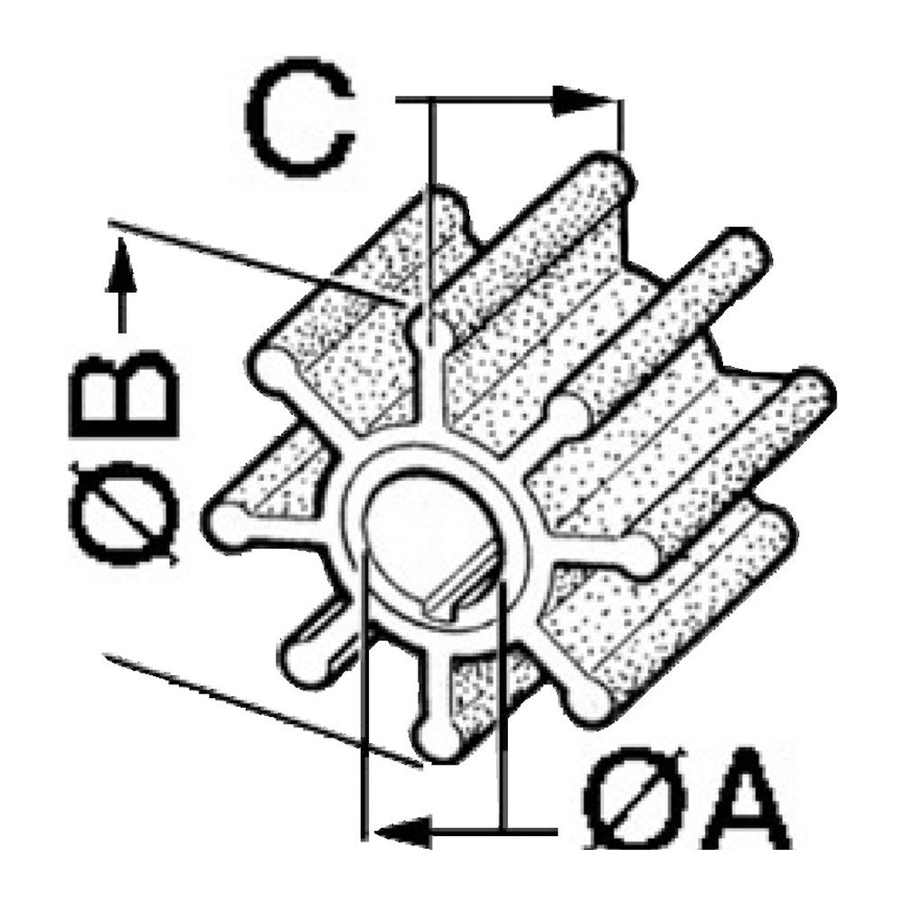 Cef marine Impeller JOHNSON/EVINRUDE 10/25 HP - foto originale Osculati Srl