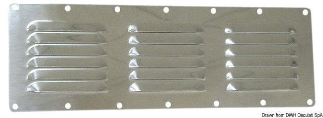 Louvred vent polished SS 116x340 mm - foto originale Osculati Srl