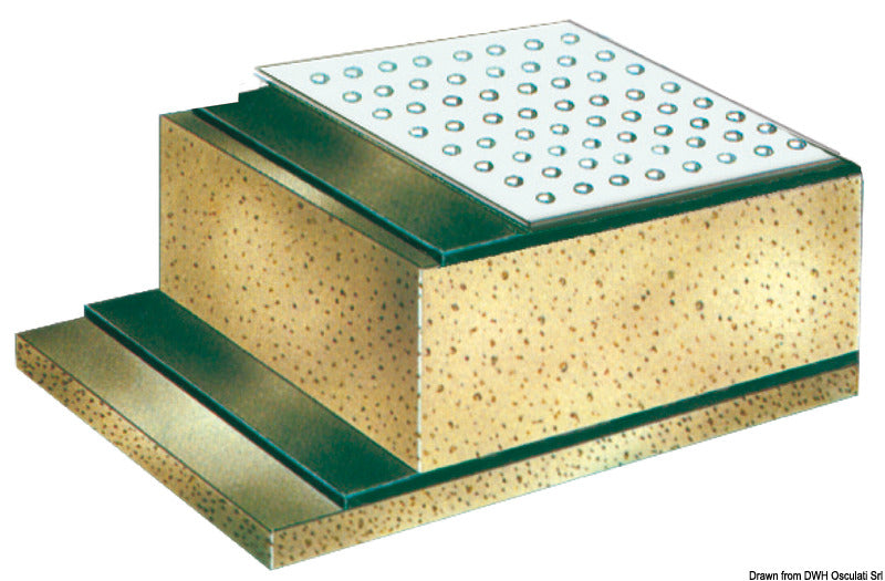 Sound-deadening fiberglass panel 100x75mm 28mm - foto originale Osculati Srl