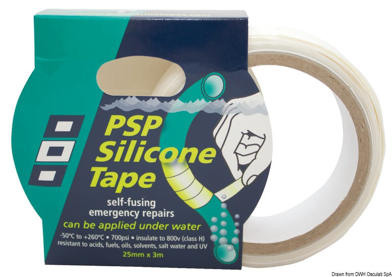PSP Marine Tapes Self-vulcanising silicon tape black 25mm x 3 m - foto originale Osculati Srl