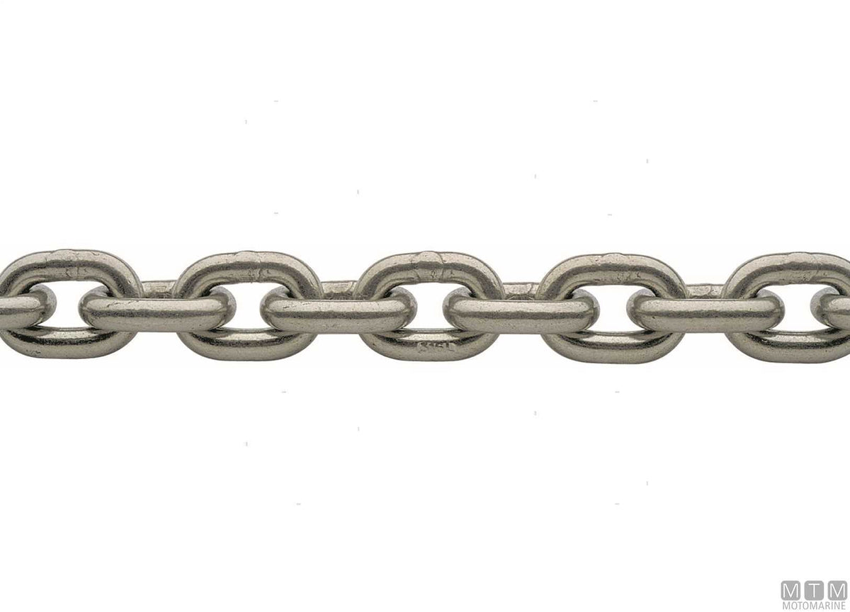 Calibrated chain DIN 766 Ø6 mm, 30 m, stainless steel 316 G40 - original photo Motomarine Srl