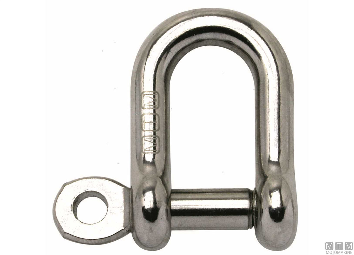 Straight shackle Ø6 mm stainless steel 316 M-CARD - original photo Motomarine Srl