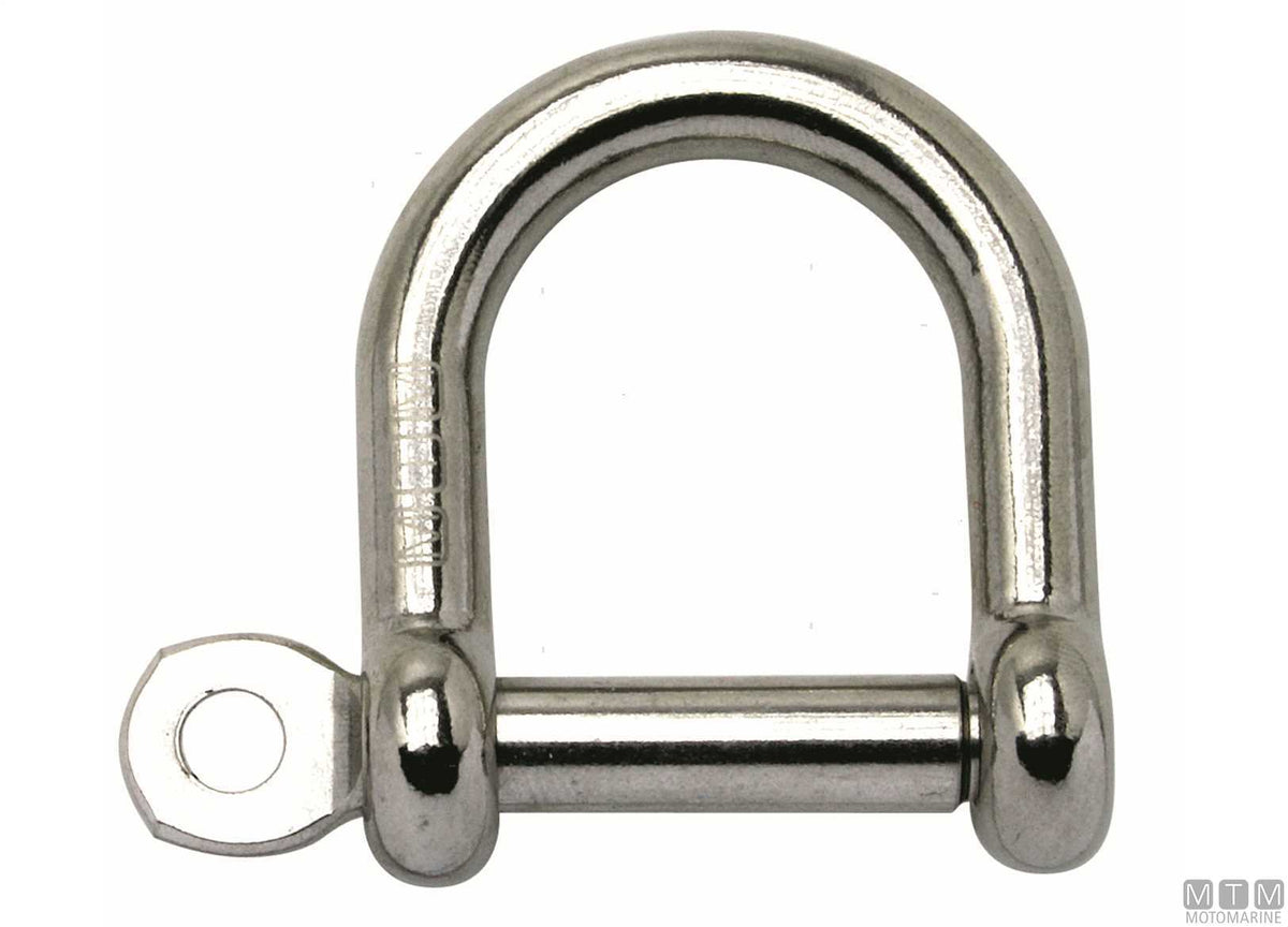 Wide shackle Ø10 mm AISI 316 stainless steel M-CARD - original photo Motomarine Srl