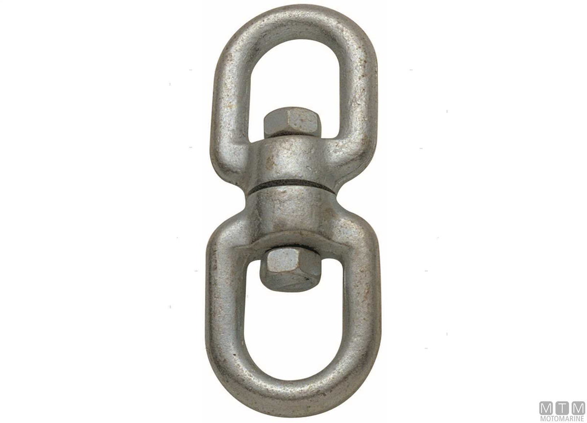 Eye/eye swivel Ø10 mm hot-dip galvanized steel - original photo Motomarine Srl
