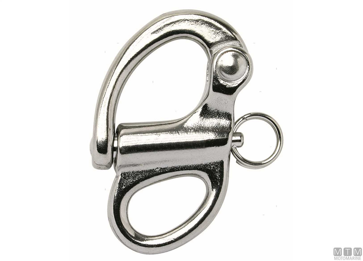 Fixed spinnaker quick release snap shackle L100 mm, 316 stainless steel - original photo Motomarine Srl
