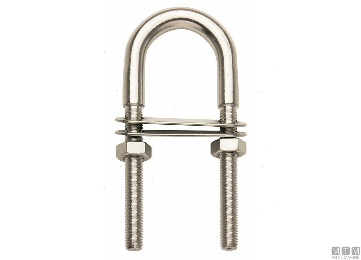 U-bolt with thickened rod Ø14 mm stainless steel 316 - original photo Motomarine Srl
