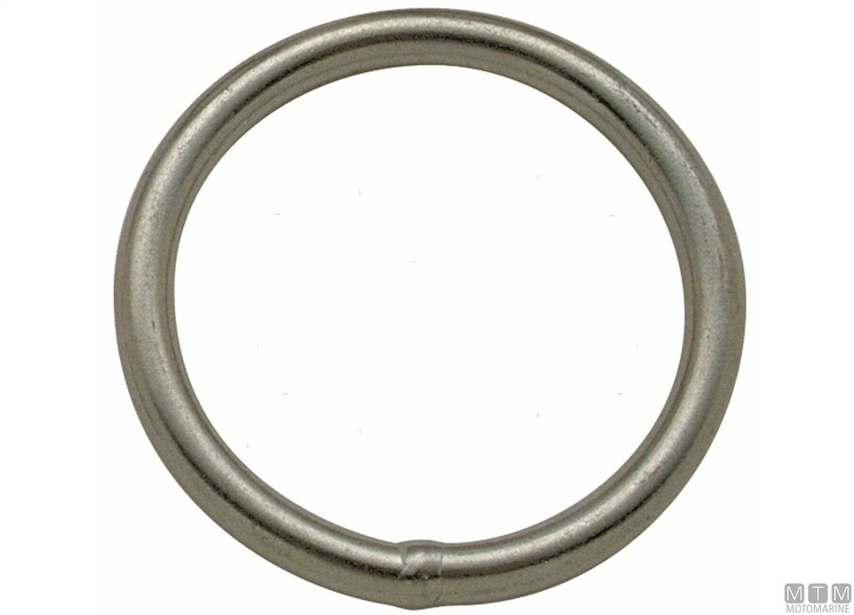 Round ring Ø8x60 mm stainless steel 316 - original photo Motomarine Srl