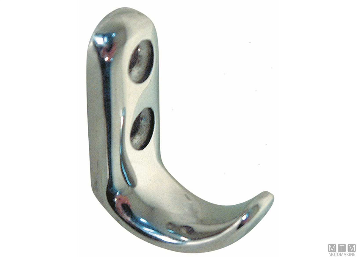 Narrow hook 02 17x39 mm stainless steel 316 - original photo Motomarine Srl