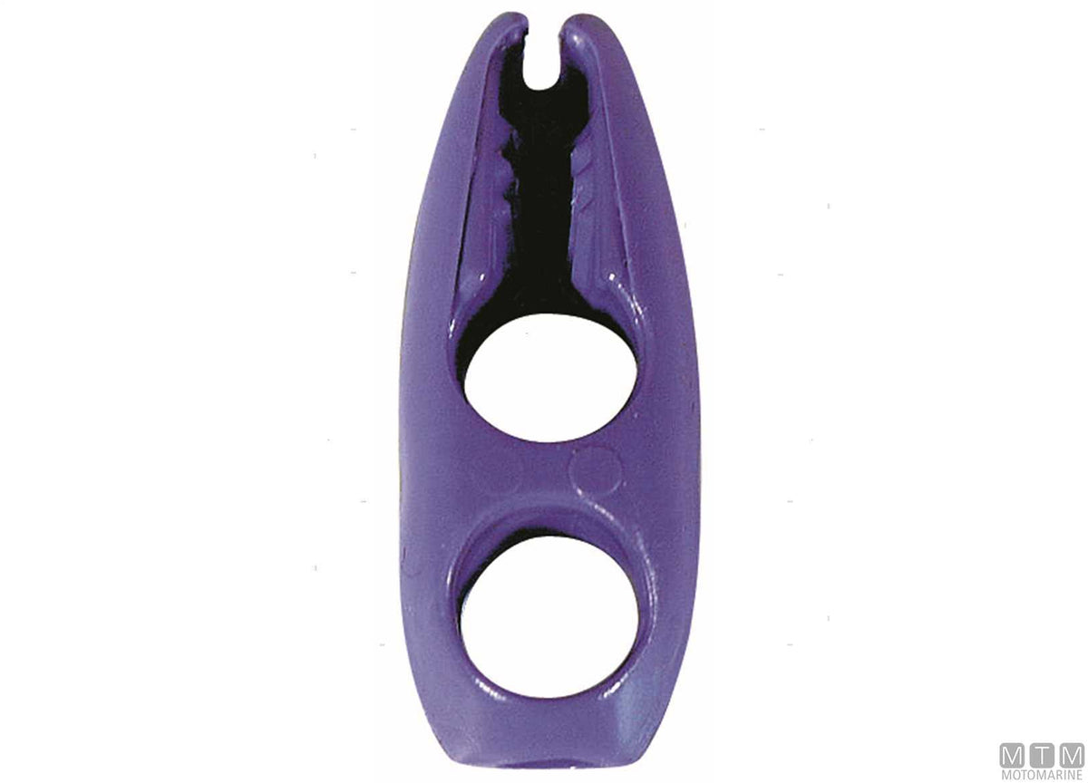 Self-locking nylon hook for elastic cord Ø5/6 mm, black - original photo Motomarine Srl