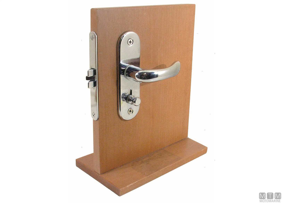 Recessed lock set with latch 701500, chrome-plated brass - original photo Motomarine Srl