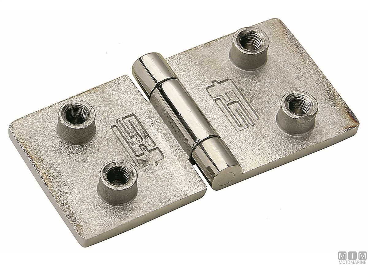 Flush hinge FS-SLIM 70x35 mm in stainless steel 316 - original photo Motomarine Srl