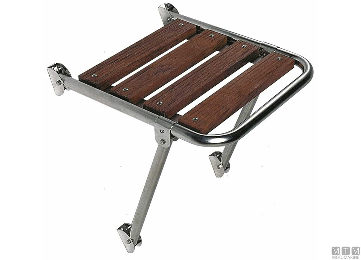 Minox S swim platform 270x390 mm, stainless steel and wood - original photo Motomarine Srl