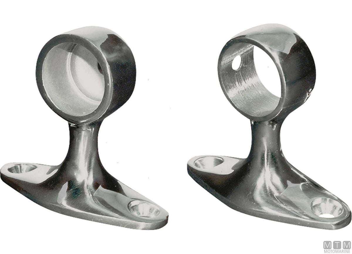 Classic end support D22 mm, stainless steel 316 - original photo Motomarine Srl