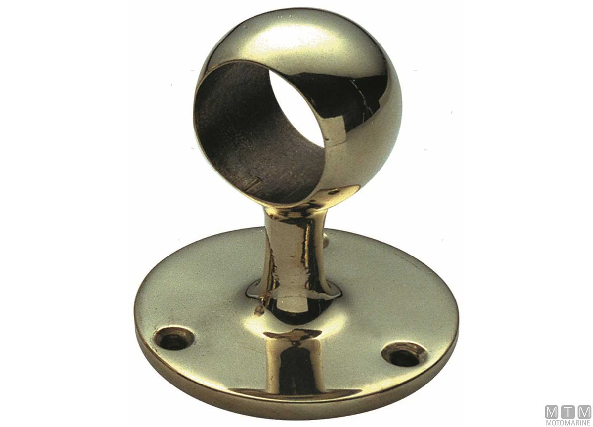 Through support Ø30 mm polished brass - original photo Motomarine Srl