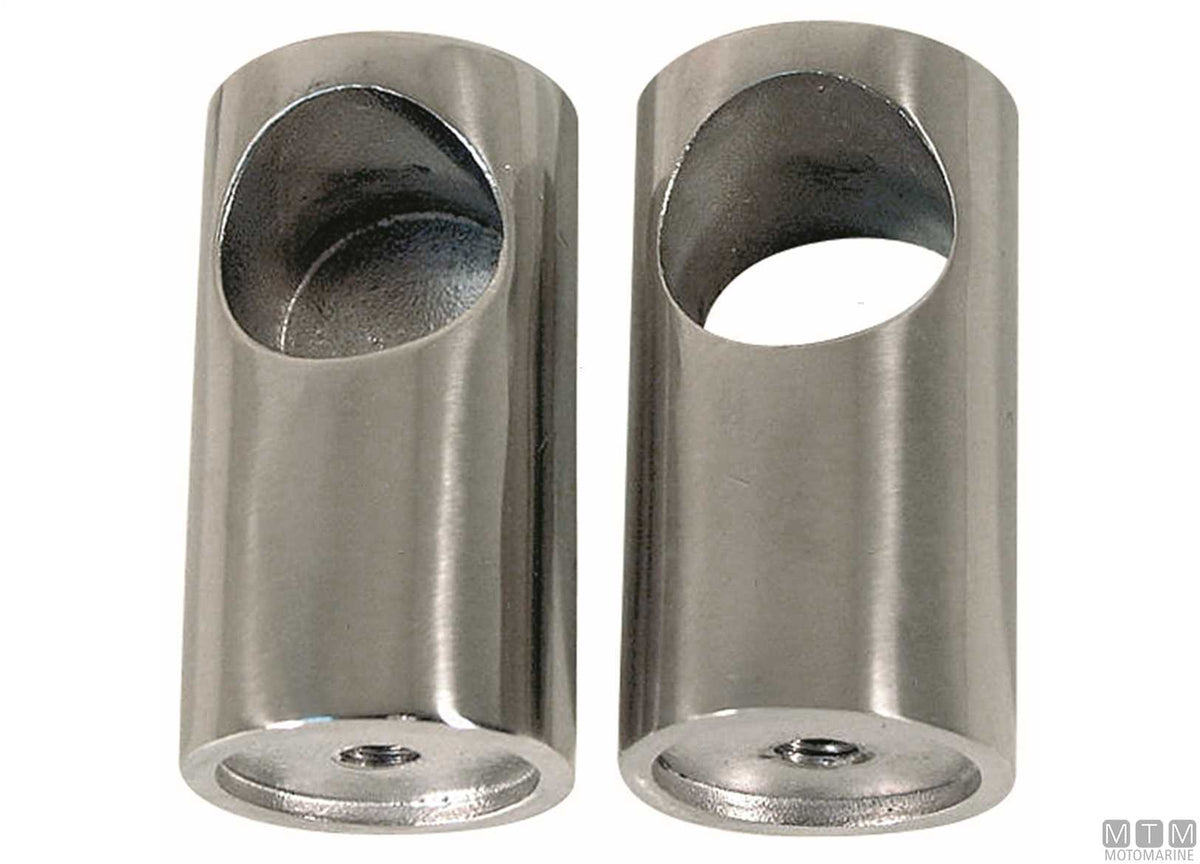 Cylindrical through support D22 mm, stainless steel 316 - original photo Motomarine Srl