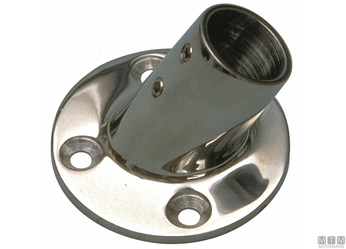 Round base 60° Ø22 mm stainless steel 316 - original photo Motomarine Srl