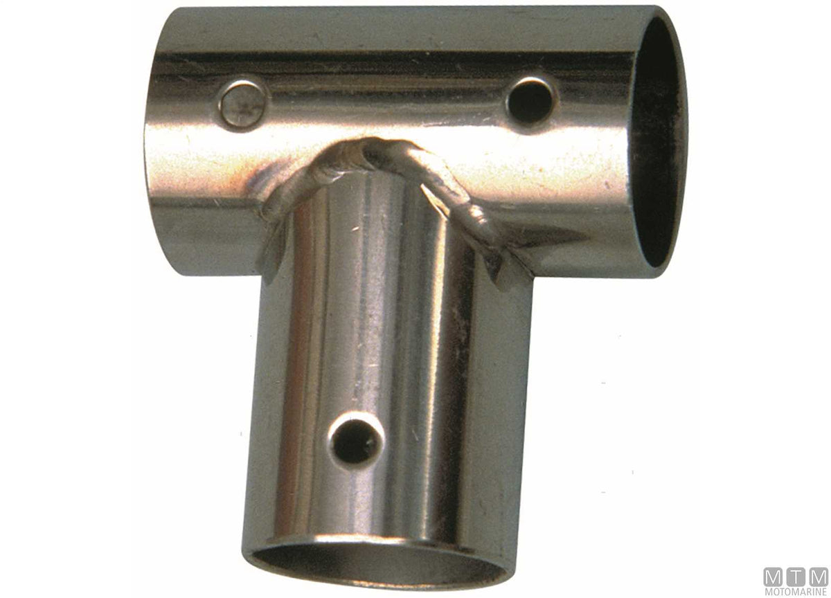 T-joint 90° Ø25 mm stainless steel 316 cast - original photo Motomarine Srl