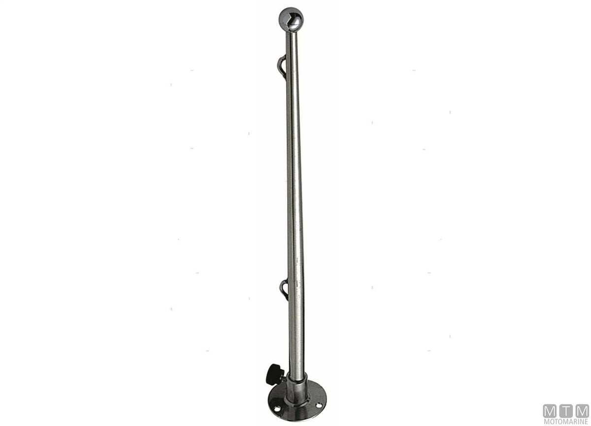 Classic flagpole H800 mm stainless steel - original photo Motomarine Srl